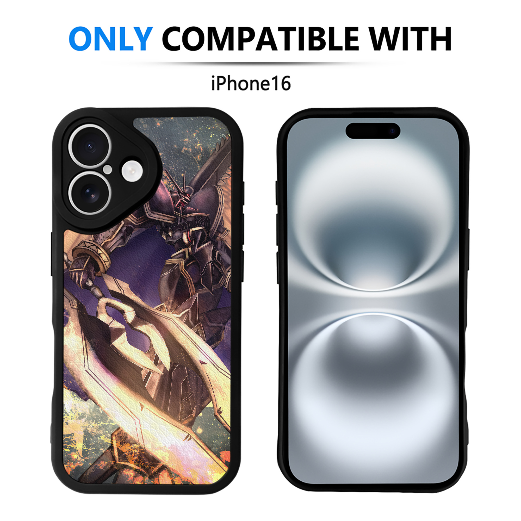 （画像用） Digimon デジタルモンスター/デジモン 【iPhone 16シリーズ対応】シリコンスマホケース（レザー調） 材質：シリコン